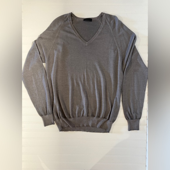 Prada Other - Prada Men’s Lightweight V-Neck Sweater – Wool & Silk – Gray – Size 54